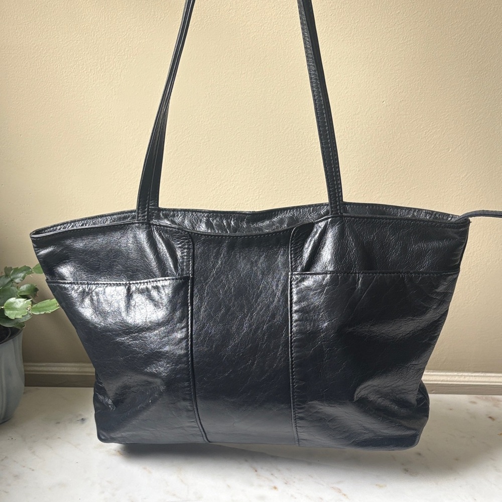 Latico Elegant Black Leather Tote Bag